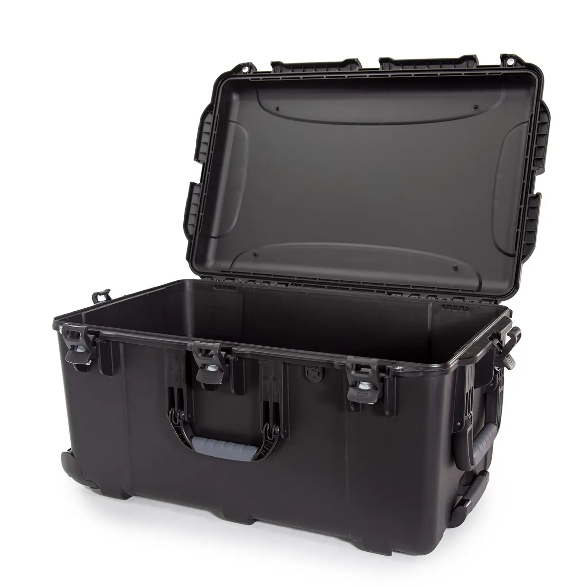 Produktfoto 1 von Nanuk 965 Wasserbeständig Harz Kunststoff Wasserdicht Transportkoffer Schwarz mit Rädern 826 mm 536 mm 406 mm