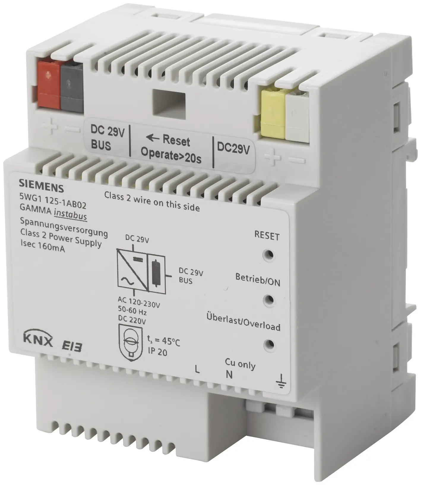Produktfoto 1 von Siemens N 125 DIN-Schienen Netzteil 24V dc / 160mA 24VA 120-230V ac