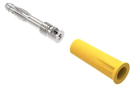 Produktfoto 1 von Electro PJP 4 mm Stecker Gelb Bananenstecker, Kontakt Nickel, 30V ac/dc, 60 V ac/dc 36A Lot