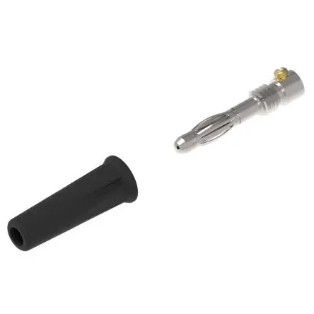 Produktfoto 1 von Electro PJP 4 mm Stecker Schwarz Bananenstecker, Kontakt Nickel, 30V ac/dc, 60 V ac/dc 36A, Schraubanschluss