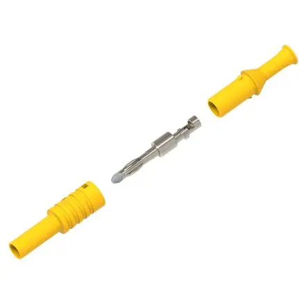 Produktfoto 1 von Electro PJP 4 mm Stecker Gelb Bananenstecker, Kontakt Nickel, 1kV 36A Lot