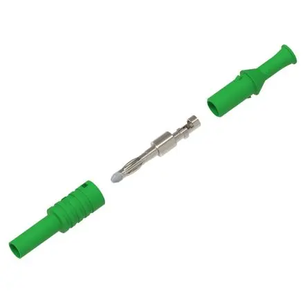 Produktfoto 1 von Electro PJP 4 mm Stecker Grün Bananenstecker, Kontakt Nickel, 1kV 36A Lot