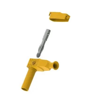 Produktfoto 1 von Electro PJP 4 mm Stecker Gelb Bananenstecker, Kontakt Nickel, 1kV 20A Lot