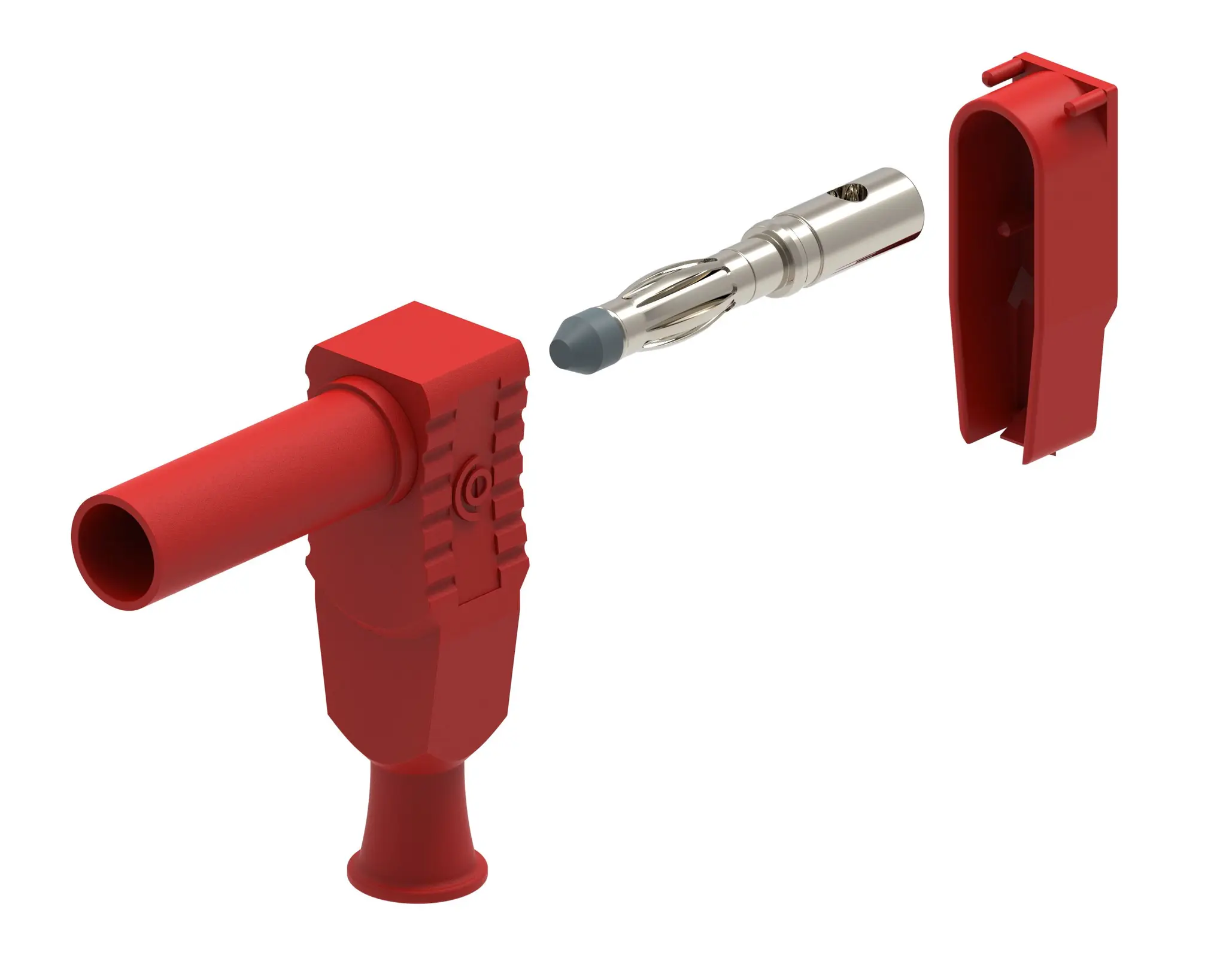 Produktfoto 1 von Electro PJP 4 mm Stecker Rot Bananenstecker, Kontakt Nickel, 1 kV Lot