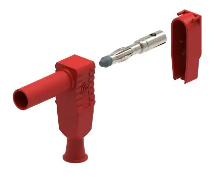 Produktfoto 1 von Electro PJP 4 mm Stecker Rot Bananenstecker, Kontakt Nickel, 1kV 20A Lot