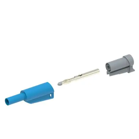 Produktfoto 1 von Electro PJP 4 mm Stecker Blau Bananenstecker, Kontakt Nickel, 1kV 20A Lot