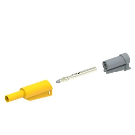 Produktfoto 1 von Electro PJP 4 mm Stecker Gelb Bananenstecker, Kontakt Nickel, 1kV 20A Lot