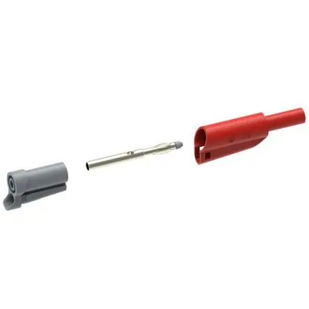 Produktfoto 1 von Electro PJP 4 mm Stecker Rot Bananenstecker, Kontakt Nickel, 1kV 20A Lot