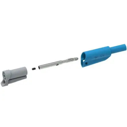 Produktfoto 1 von Electro PJP 4 mm Stecker Blau Bananenstecker, Kontakt Nickel, 1kV 20A, Schraubanschluss