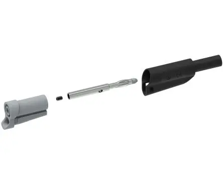 Produktfoto 1 von Electro PJP 4 mm Stecker Schwarz Bananenstecker, Kontakt Nickel, 1kV 20A, Schraubanschluss