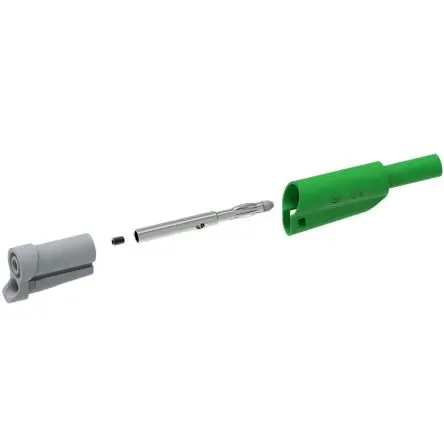 Produktfoto 1 von Electro PJP 4 mm Stecker Grün Bananenstecker, Kontakt Nickel, 1kV 20A, Schraubanschluss