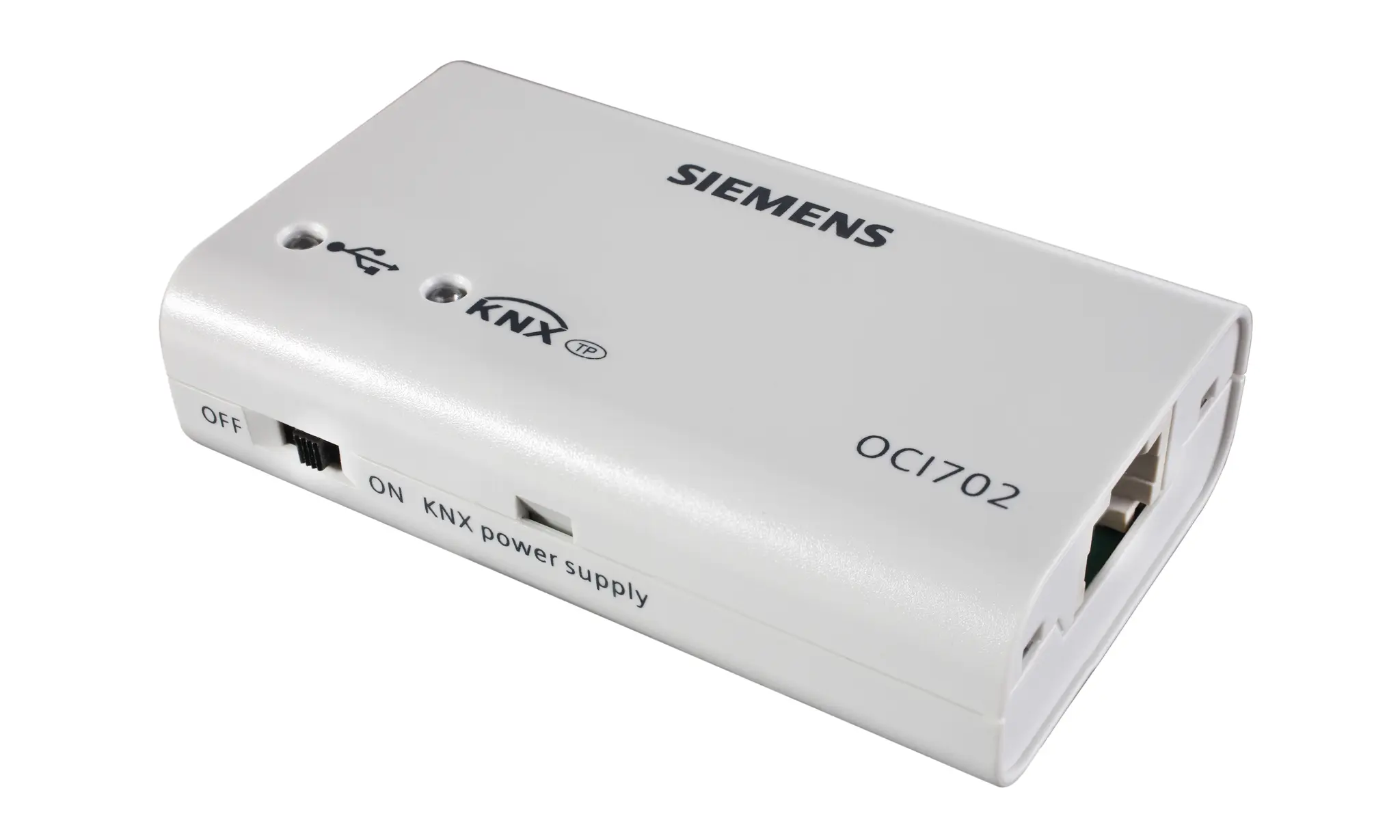 Produktfoto 1 von Siemens OCI Schnittstelleneinheit für Kommunikation für Desigo Tra, Gamma-Geräte, Einzelraumregler, Knx-Raumthermostate,