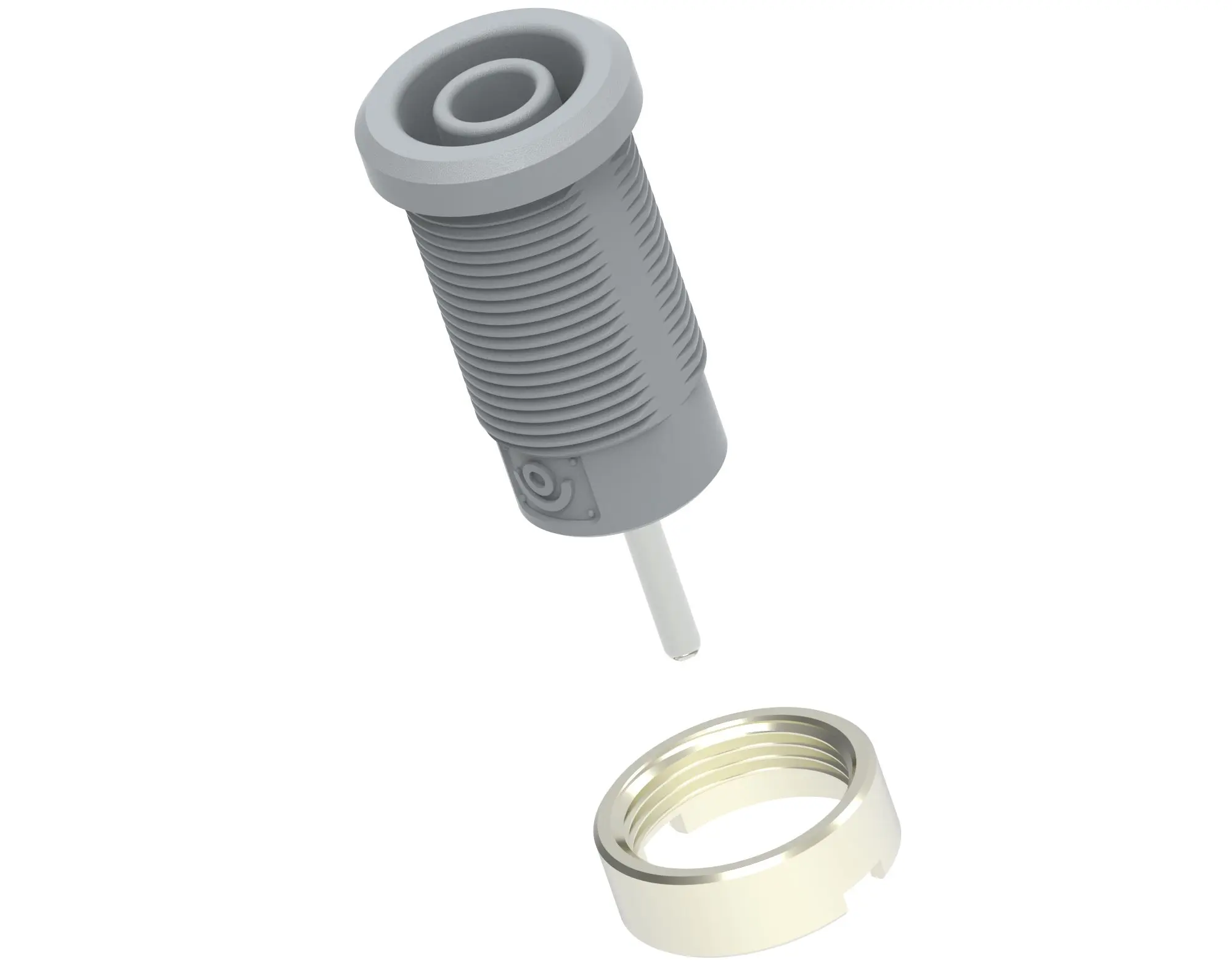 Produktfoto 1 von Electro PJP 4 mm Buchse Grau Buchse für Laborstecker, Kontakt Nickel, 1 kV Stift