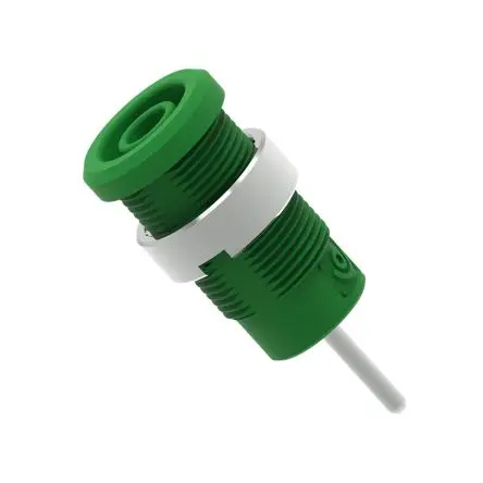Produktfoto 1 von Electro PJP 4 mm Buchse Grün Buchse für Laborstecker, Kontakt Nickel, 1kV 36A Stift