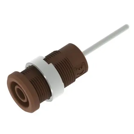 Electro PJP 4 mm Buchse Braun Buchse für Laborstecker, Kontakt Nickel, 1kV 36A Stift