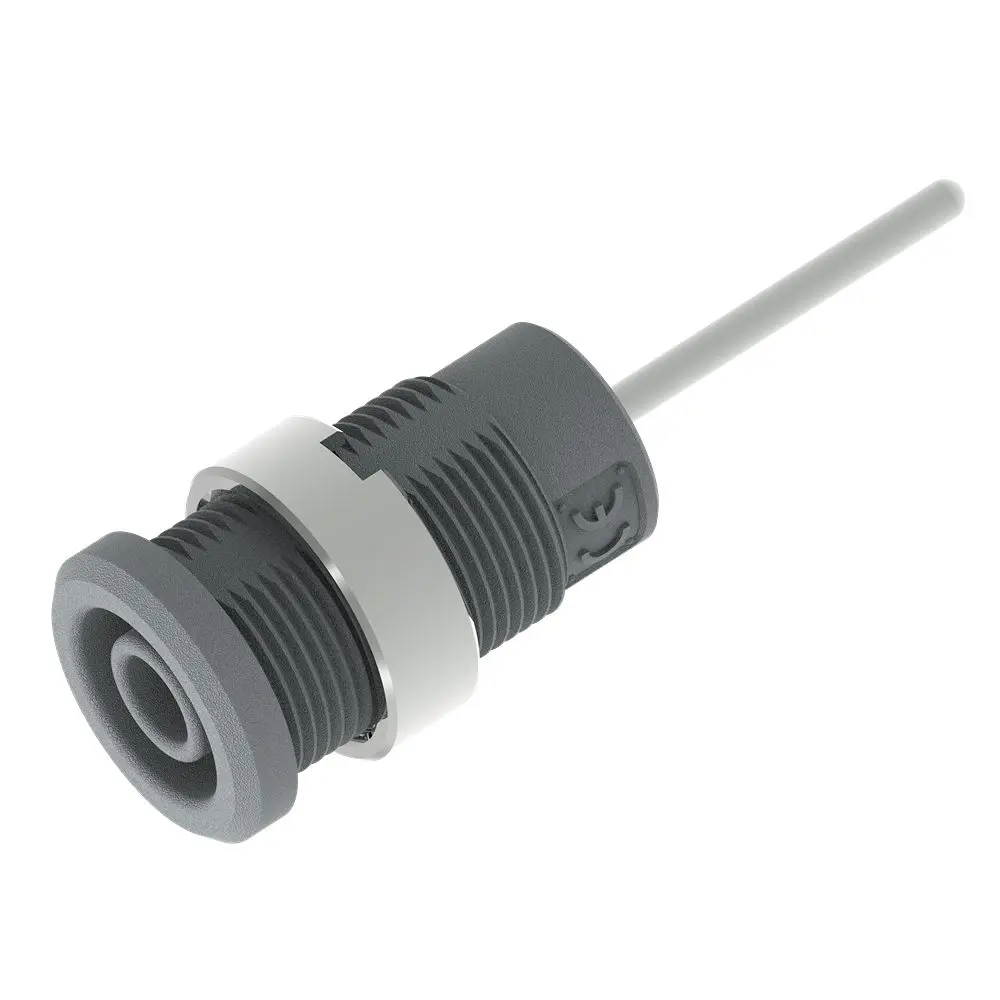 Produktfoto 1 von Electro PJP 4 mm Buchse Grau Buchse für Laborstecker, Kontakt Nickel, 1 kV Stift