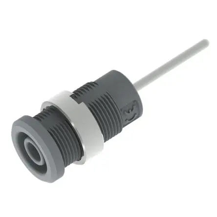 Produktfoto 1 von Electro PJP 4 mm Buchse Grau Buchse für Laborstecker, Kontakt Nickel, 1kV 36A Stift