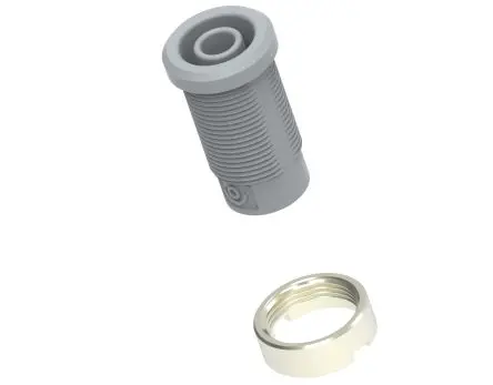 Produktfoto 1 von Electro PJP 4 mm Buchse Grau Buchse für Laborstecker, Kontakt Nickel, 1kV 36A M3 mit Gewinde