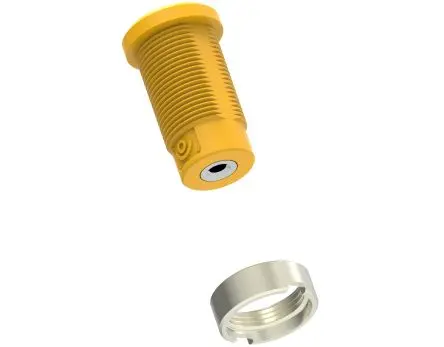 Produktfoto 1 von Electro PJP 4 mm Buchse Gelb Buchse für Laborstecker, Kontakt Nickel, 1kV 36A M3 mit Gewinde