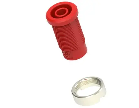 Produktfoto 1 von Electro PJP 4 mm Buchse Rot Buchse für Laborstecker, Kontakt Nickel, 1kV 36A M3 mit Gewinde