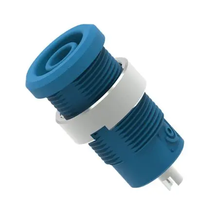 Produktfoto 1 von Electro PJP 4 mm Buchse Blau Buchse für Laborstecker, Kontakt Nickel, 1kV 25A Lot