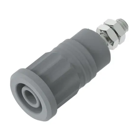 Produktfoto 1 von Electro PJP 4 mm Buchse Grau Buchse für Laborstecker, Kontakt Nickel, 1kV 36A Presssitz
