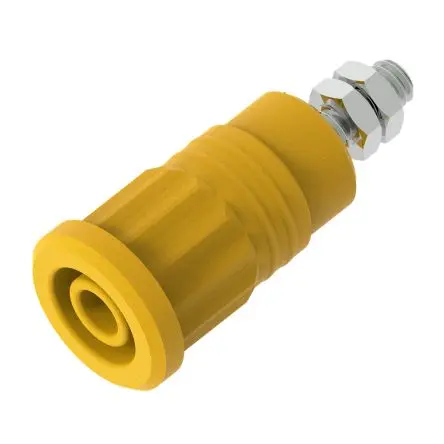 Produktfoto 1 von Electro PJP 4 mm Buchse Gelb Buchse für Laborstecker, Kontakt Nickel, 1kV 36A Presssitz