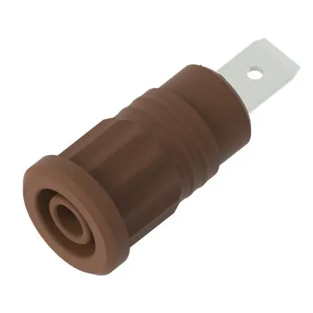 Produktfoto 1 von Electro PJP 4 mm Buchse Braun Buchse für Laborstecker, Kontakt Nickel, 1kV 36A Presssitz