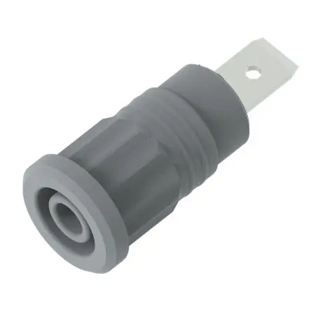 Produktfoto 1 von Electro PJP 4 mm Buchse Grau Buchse für Laborstecker, Kontakt Nickel, 1kV 36A Presssitz