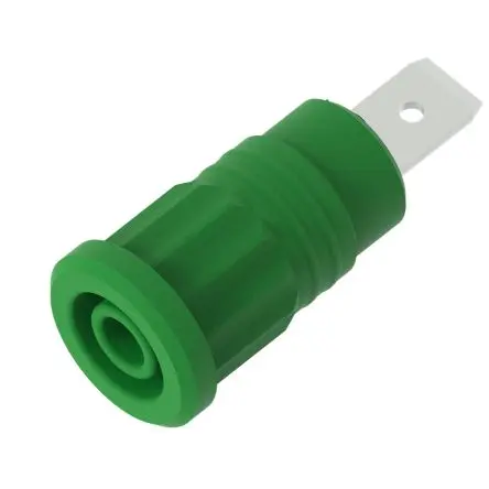 Produktfoto 1 von Electro PJP 4 mm Buchse Grün Buchse für Laborstecker, Kontakt Nickel, 1kV 36A Presssitz