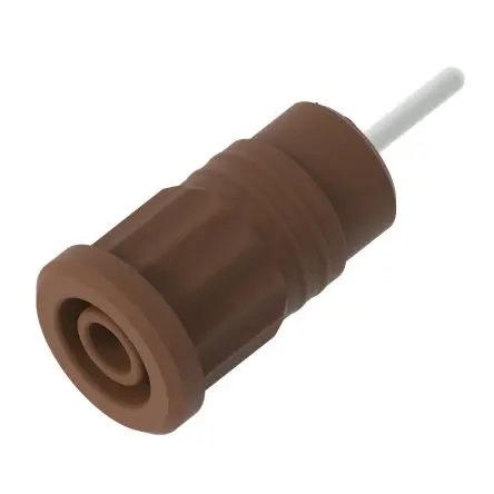 Produktfoto 1 von Electro PJP 4 mm Buchse Braun Buchse für Laborstecker, Kontakt Nickel, 1kV 36A Presssitz