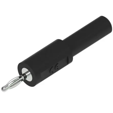 Produktfoto 1 von Electro PJP Bananenadapter Schwarz Vernickeltes Messing Nickel 30V ac/dc, 60 V ac/dc