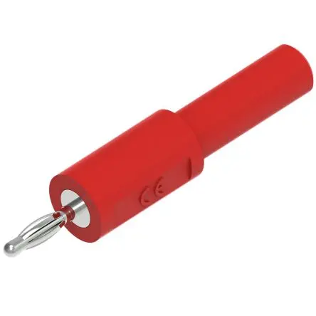 Produktfoto 1 von Electro PJP Bananenadapter Rot Vernickeltes Messing Nickel 30V ac/dc, 60 V ac/dc
