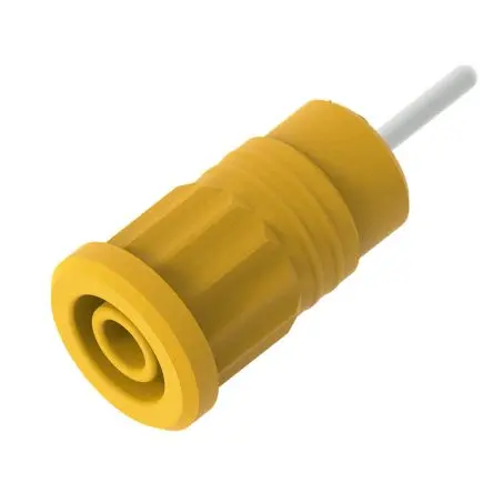 Produktfoto 1 von Electro PJP 4 mm Buchse Gelb Buchse für Laborstecker, Kontakt Nickel, 1kV 36A Presssitz