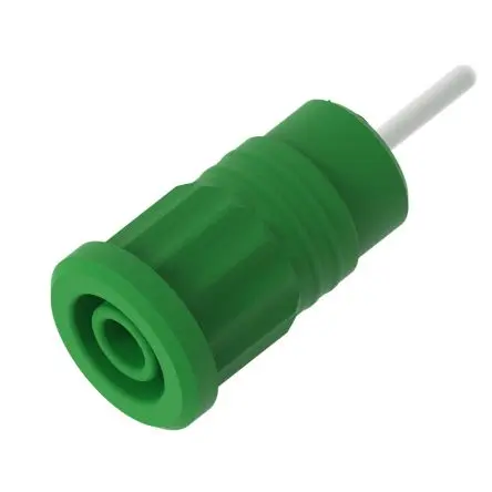 Produktfoto 1 von Electro PJP 4 mm Buchse Grün Buchse für Laborstecker, Kontakt Nickel, 1kV 36A Presssitz