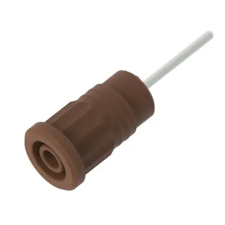 Produktfoto 1 von Electro PJP 4 mm Buchse Braun Buchse für Laborstecker, Kontakt Nickel, 1kV 36A Presssitz