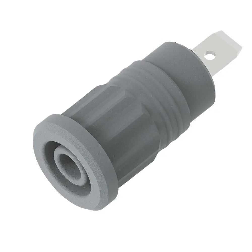 Produktfoto 1 von Electro PJP 4 mm Buchse Grau Buchse für Laborstecker, Kontakt Nickel, 1 kV Presssitz
