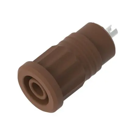 Produktfoto 1 von Electro PJP 4 mm Buchse Braun Buchse für Laborstecker, Kontakt Nickel, 1kV 25A Presssitz