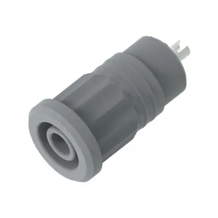Produktfoto 1 von Electro PJP 4 mm Buchse Grau Buchse für Laborstecker, Kontakt Nickel, 1kV 25A Presssitz