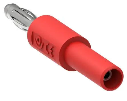 Electro PJP Bananenadapter Rot Vernickeltes Messing Nickel 30V ac/dc, 60 V ac/dc