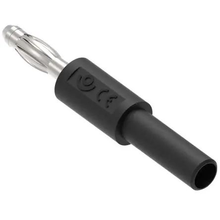 Electro PJP Bananenadapter Schwarz Vernickeltes Messing Nickel 30V ac/dc, 60 V ac/dc