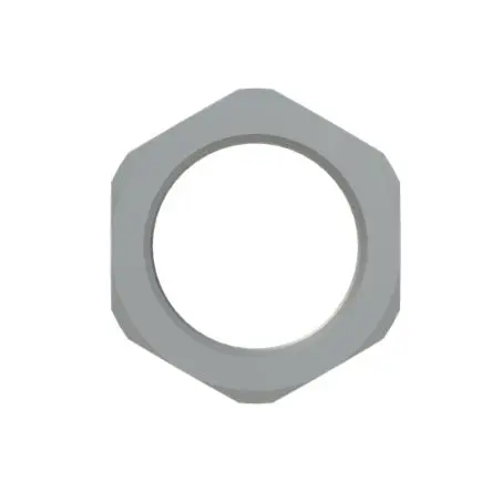 Produktfoto 1 von PMA Polyamid 6 Kabelrohr Befestigung Sechskant-Sicherungsmutter M25 5 mm Grau Grau-Finish