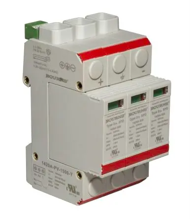 Produktfoto 1 von Bourns, Überspannungsschutz, 4 kV 50 kA DIN-Hutschiene 1420A
