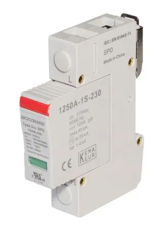 Produktfoto 1 von Bourns, Überspannungsschutz, 1, 3-phasig, 1 kV 50 kA DIN-Hutschiene 1250A