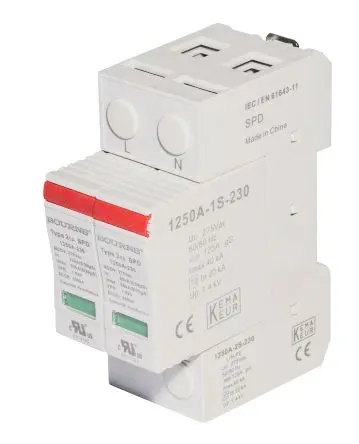 Produktfoto 1 von Bourns, Überspannungsschutz, 1, 3-phasig, 1 kV 50 kA DIN-Hutschiene 1250A
