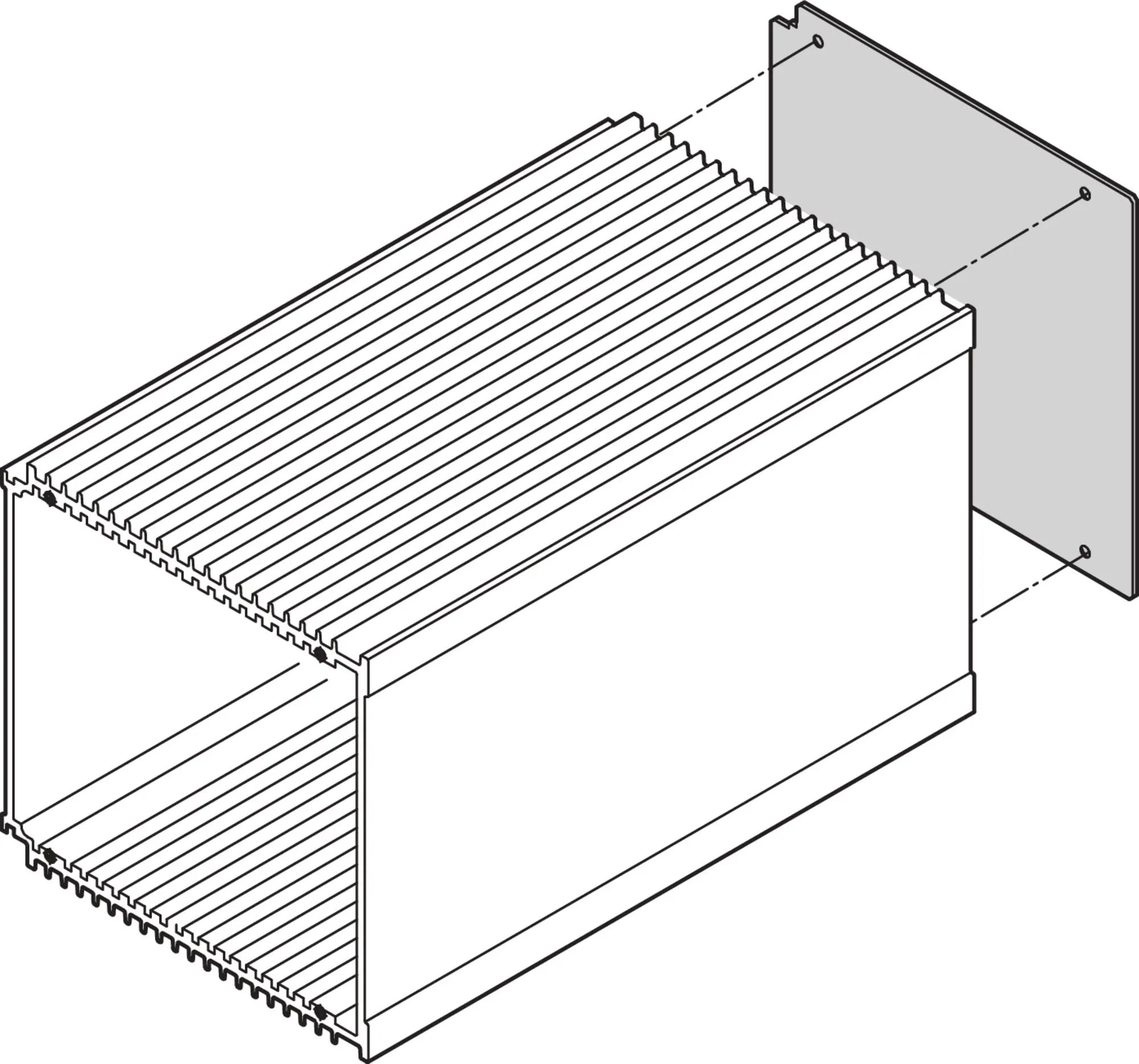 Produktfoto 1 von nVent SCHROFF Seitliche Paneele 30809
