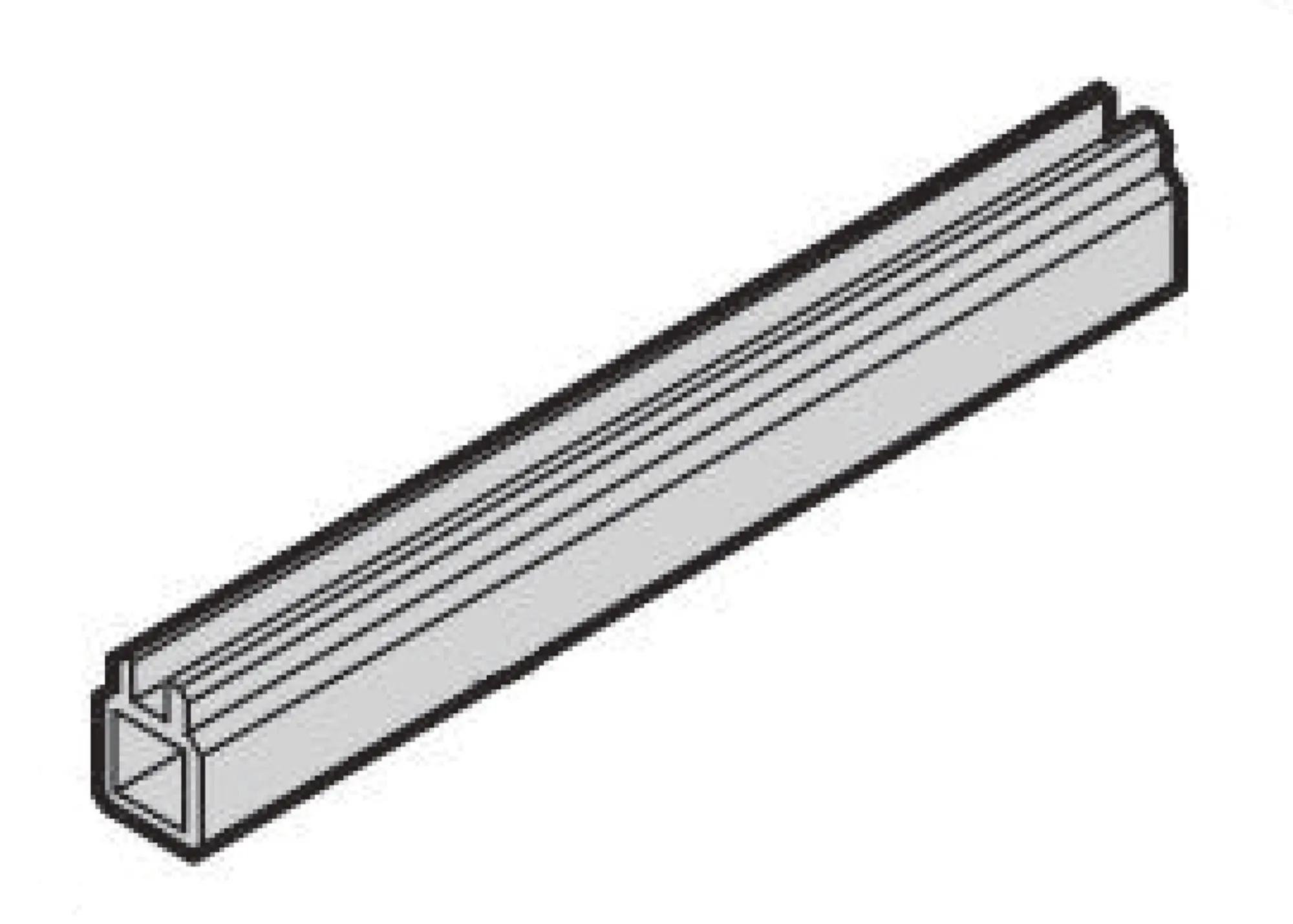 Produktfoto 1 von nVent SCHROFF Führungsschiene, Kunststoff, 3456, 2 mm breit, 1000 mm hoch, 1000 mm tief
