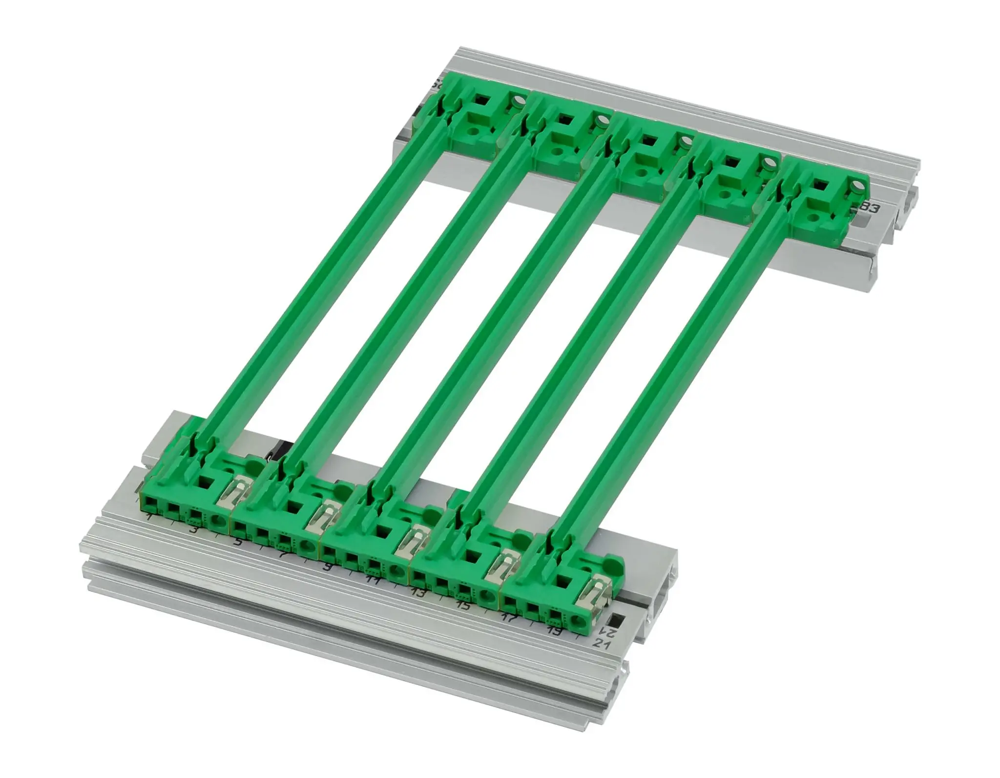 Produktfoto 1 von nVent SCHROFF Führungsschiene, Polycarbonat, 2456, 2 mm breit, 160 mm hoch, 160 mm tief