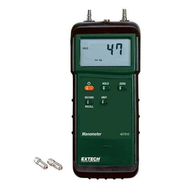 Produktfoto 1 von Extech 407910 Differenzial Druckmessgerät 2 ±1 %, -29 psi → 29 psi