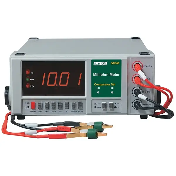 Produktfoto 1 von Extech 380560, Mikro Ohmmeter 20 kΩ 0.1 kΩ